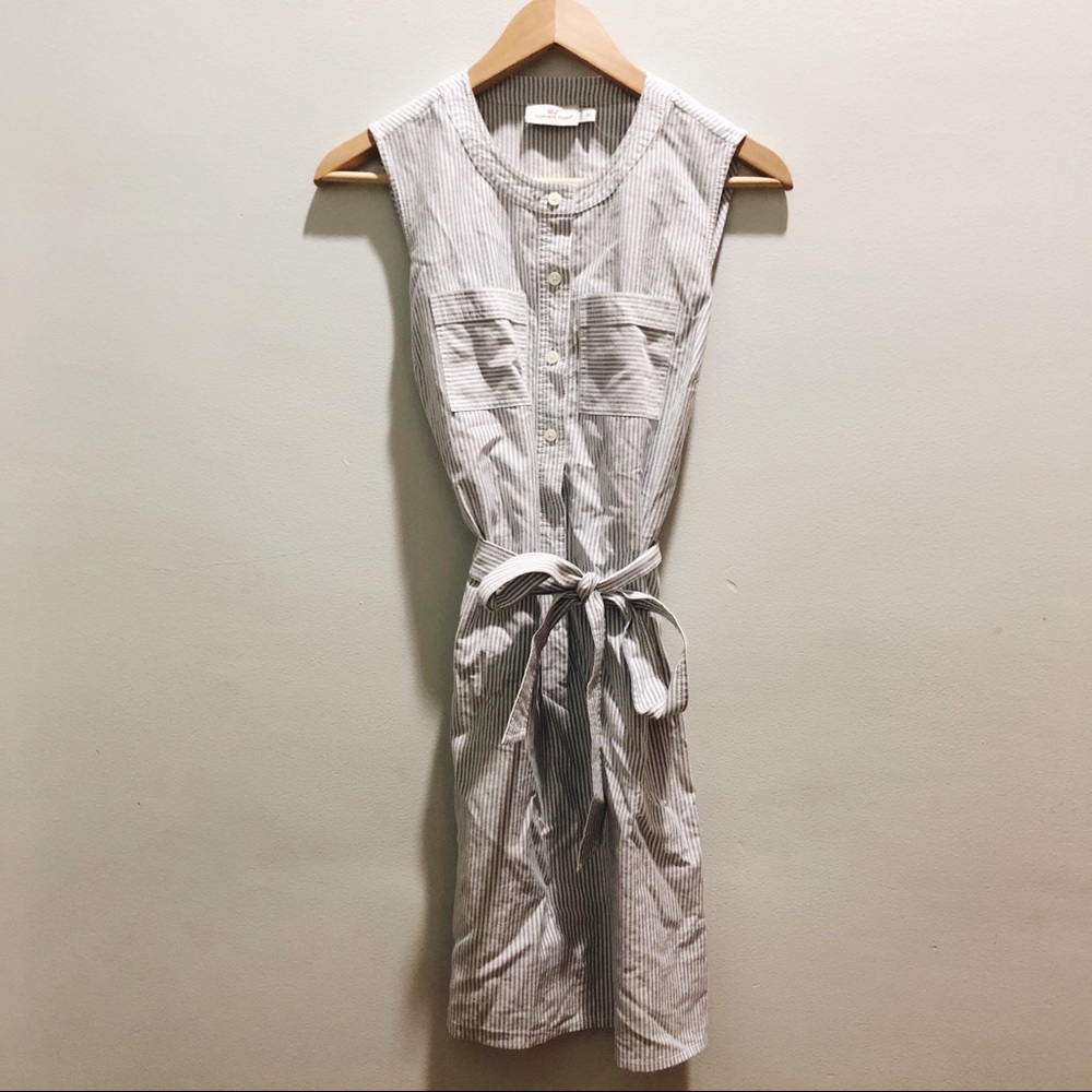 NWOT Vineyard Vines Stripe Oxford Sleeveless Dress